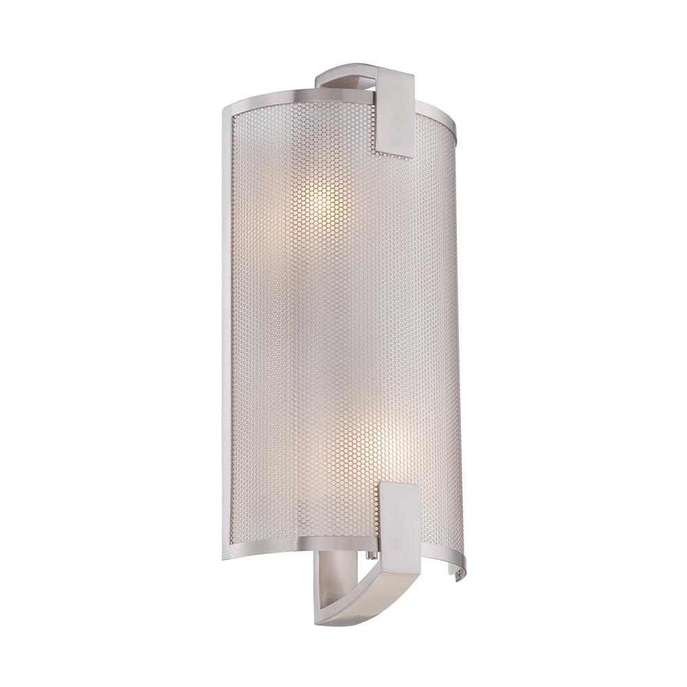 Lite Source LS-16673 Wall Sconce,  Ps/inner Frost Glass Shade